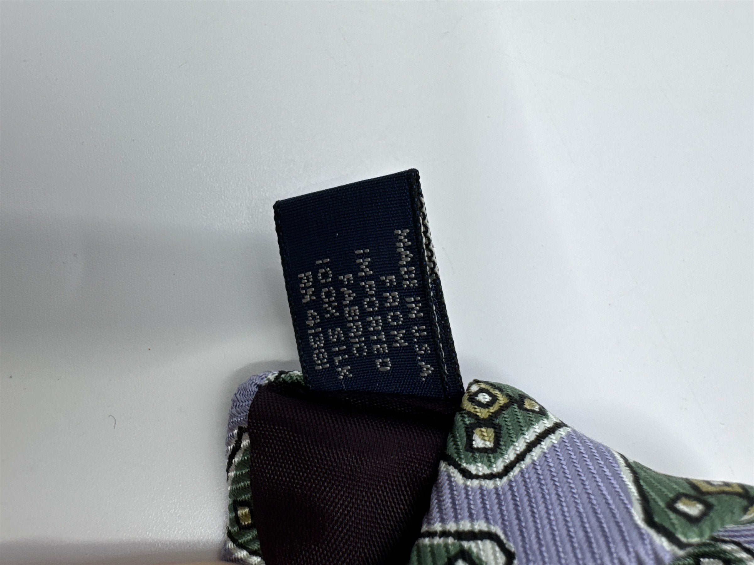 Light Blue Men's Neck Tie W/ Green Blocks Polo Ralph Lauren