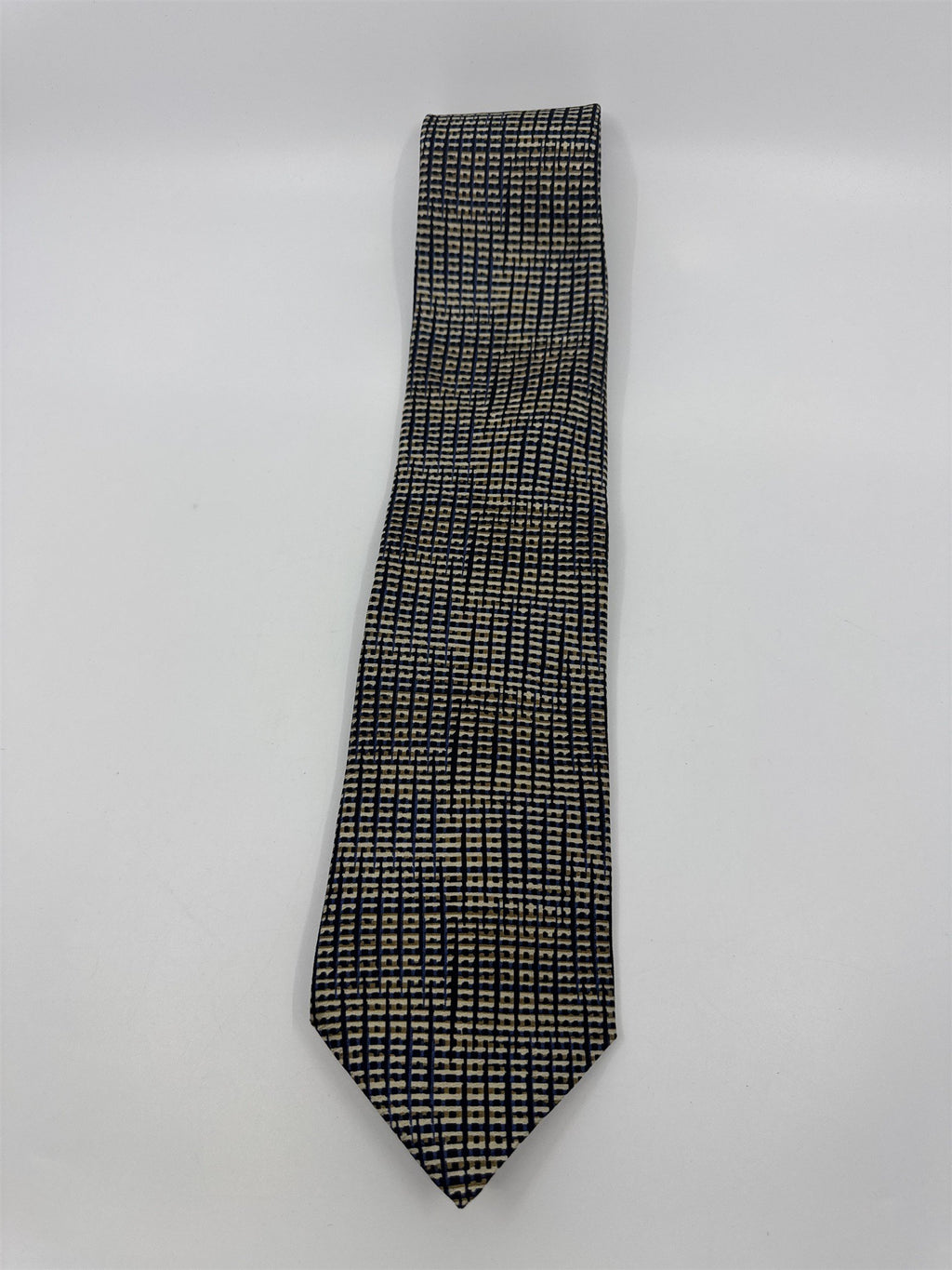 Jhane Barnes Gold, Black And Blue Men's Neck Tie