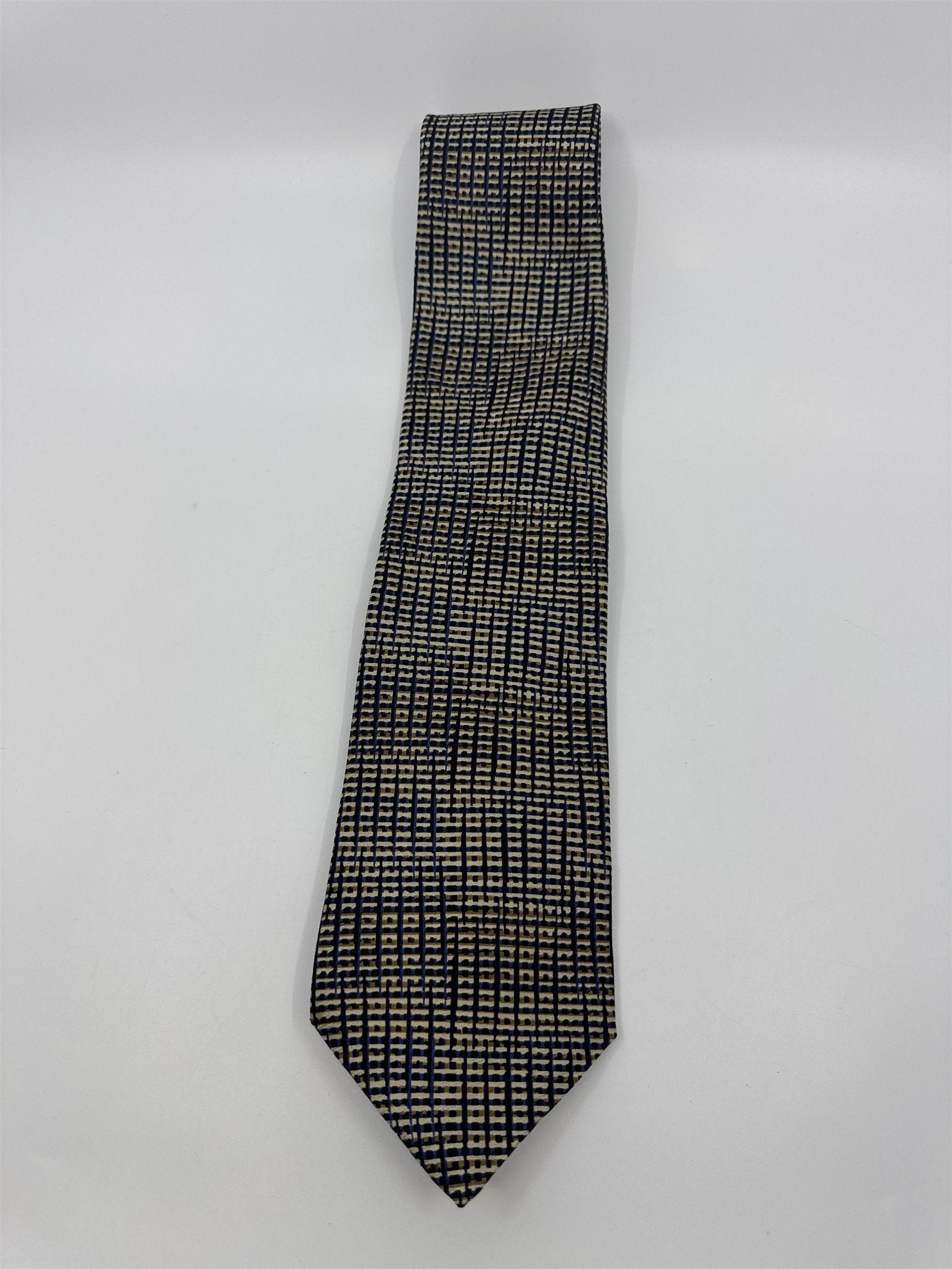 Jhane Barnes Gold, Black And Blue Men's Neck Tie