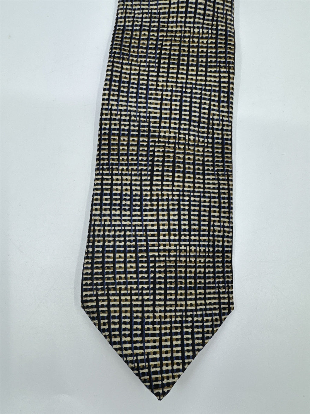 Jhane Barnes Gold, Black And Blue Men's Neck Tie