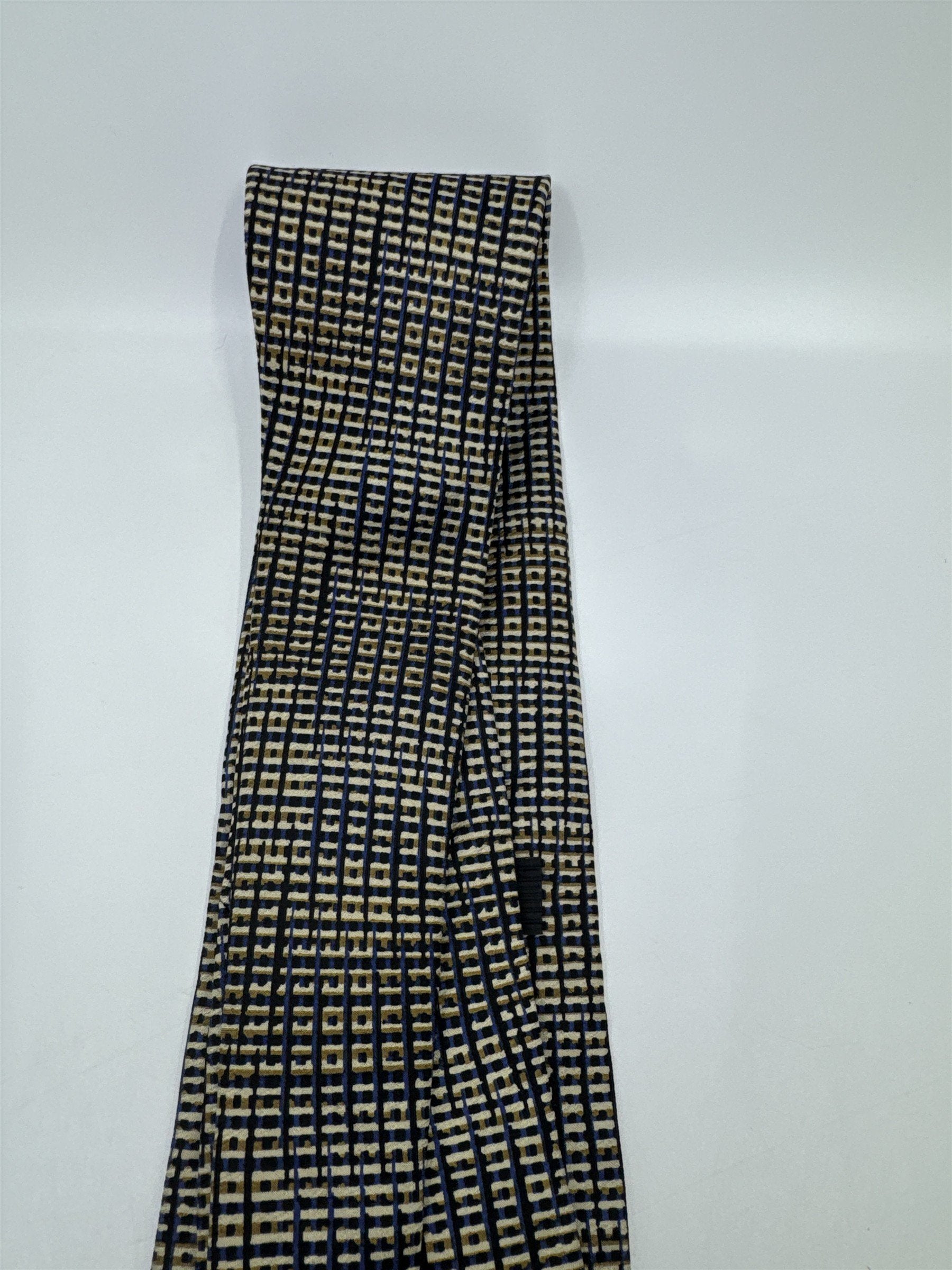 Jhane Barnes Gold, Black And Blue Men's Neck Tie