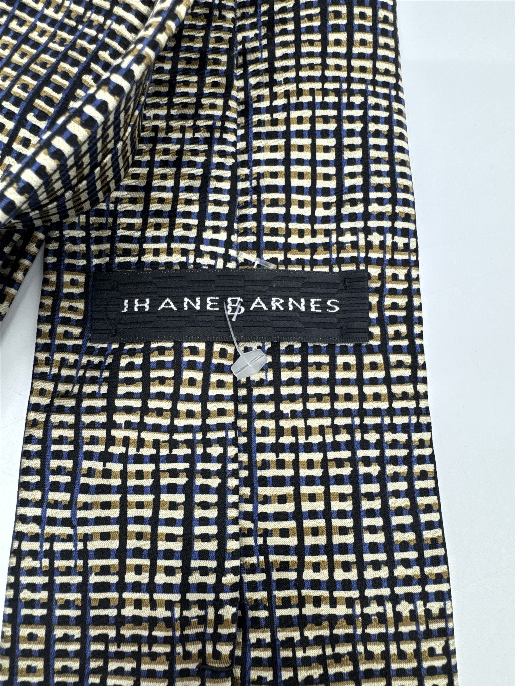 Jhane Barnes Gold, Black And Blue Men's Neck Tie