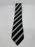 Sean John Fine Tailoring Black, Brown And White Striped Men's Neck Tie