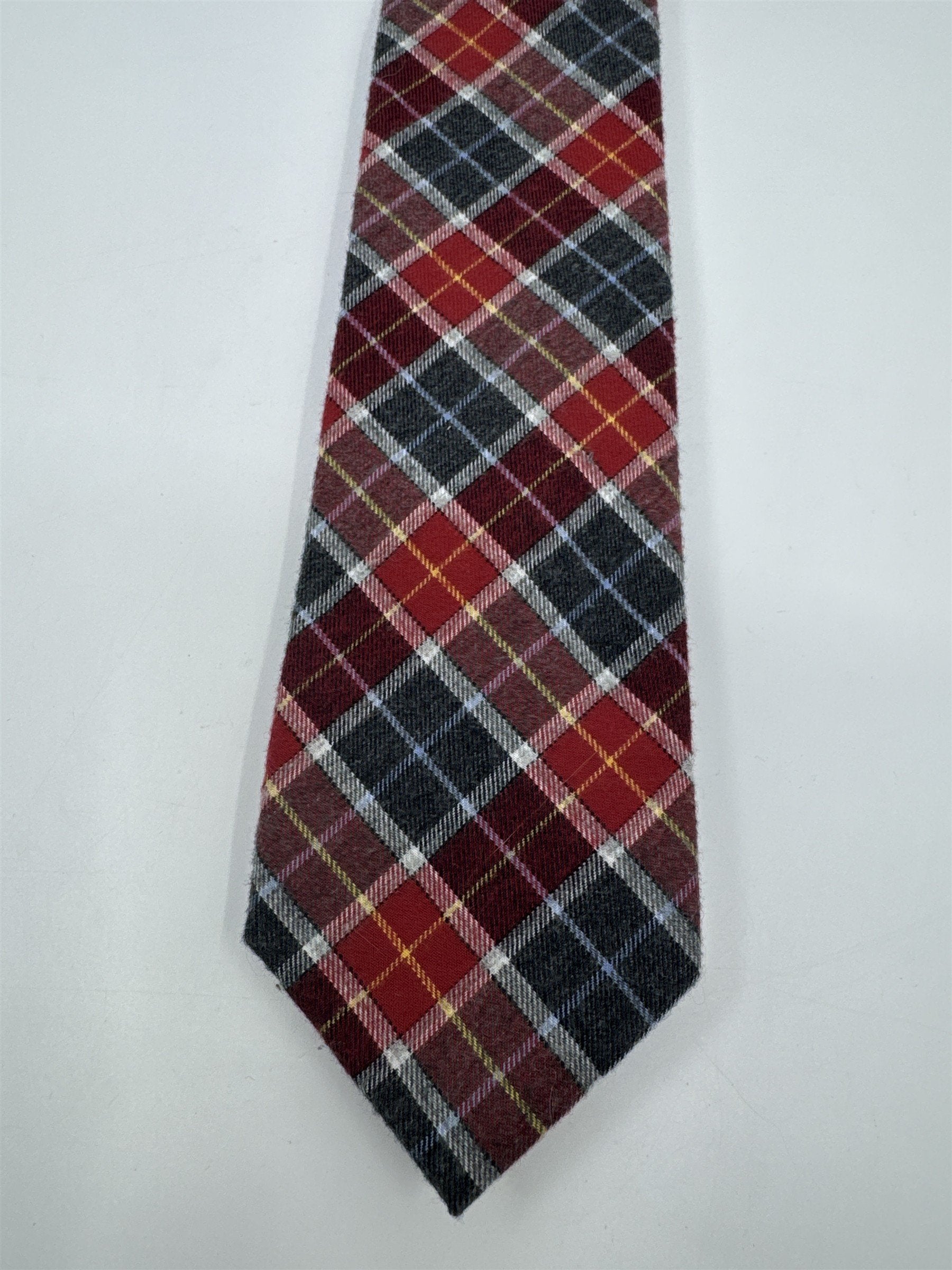 Nautica Red, Blue And Yellow Plaid Men's Neck Tie