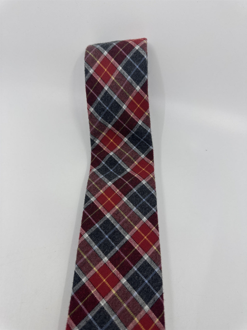 Nautica Red, Blue And Yellow Plaid Men's Neck Tie