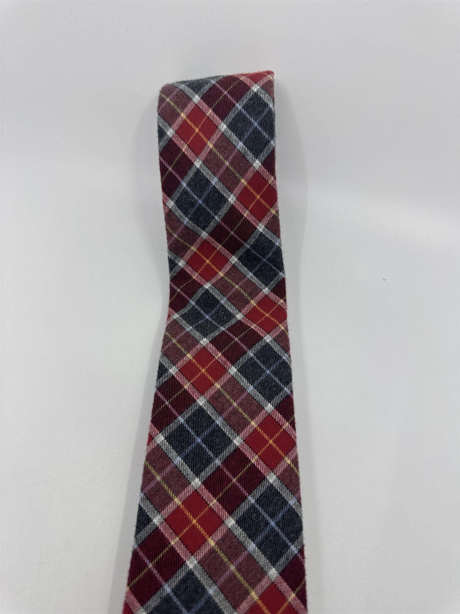 Nautica Red, Blue And Yellow Plaid Men's Neck Tie
