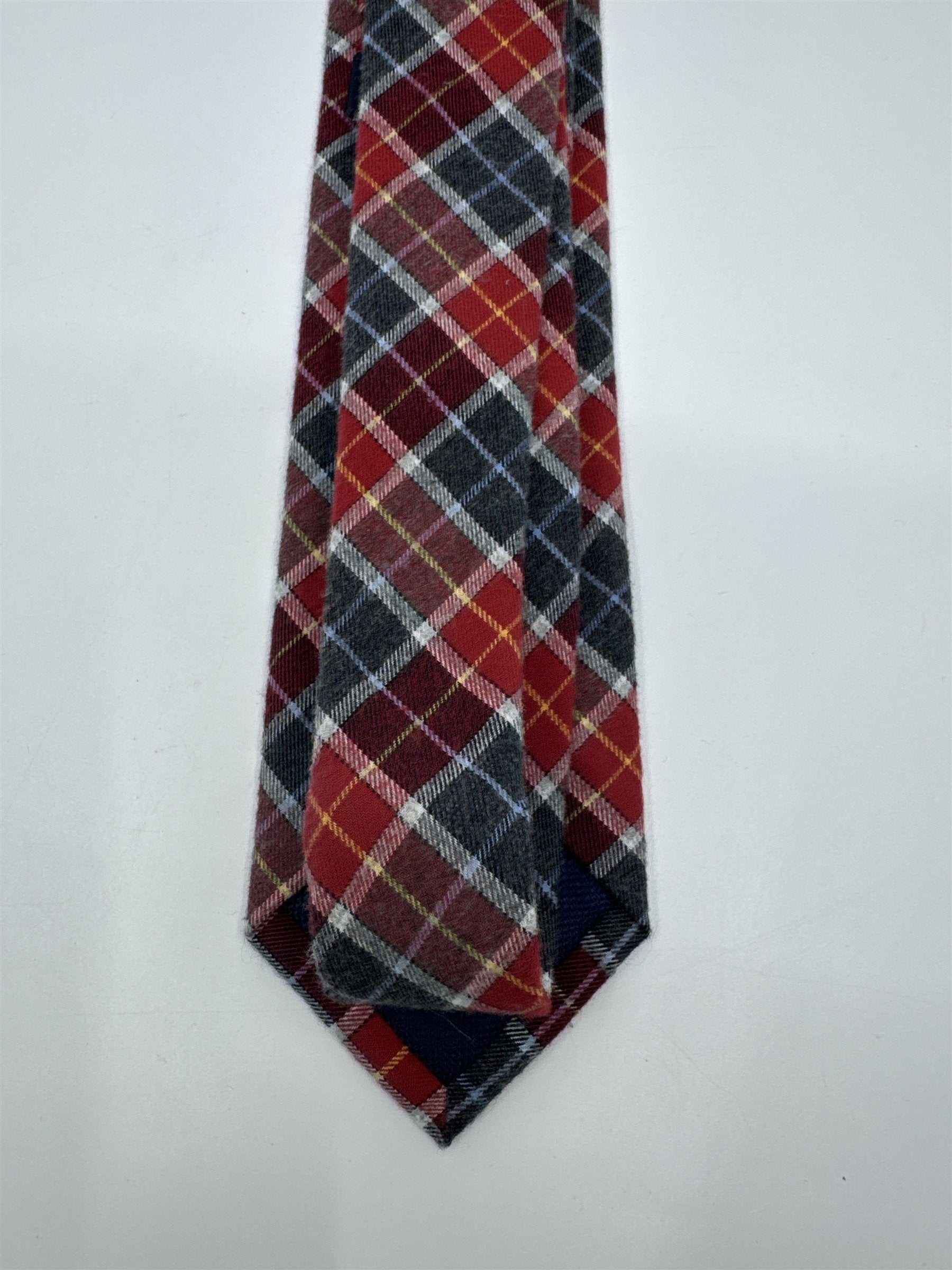 Nautica Red, Blue And Yellow Plaid Men's Neck Tie
