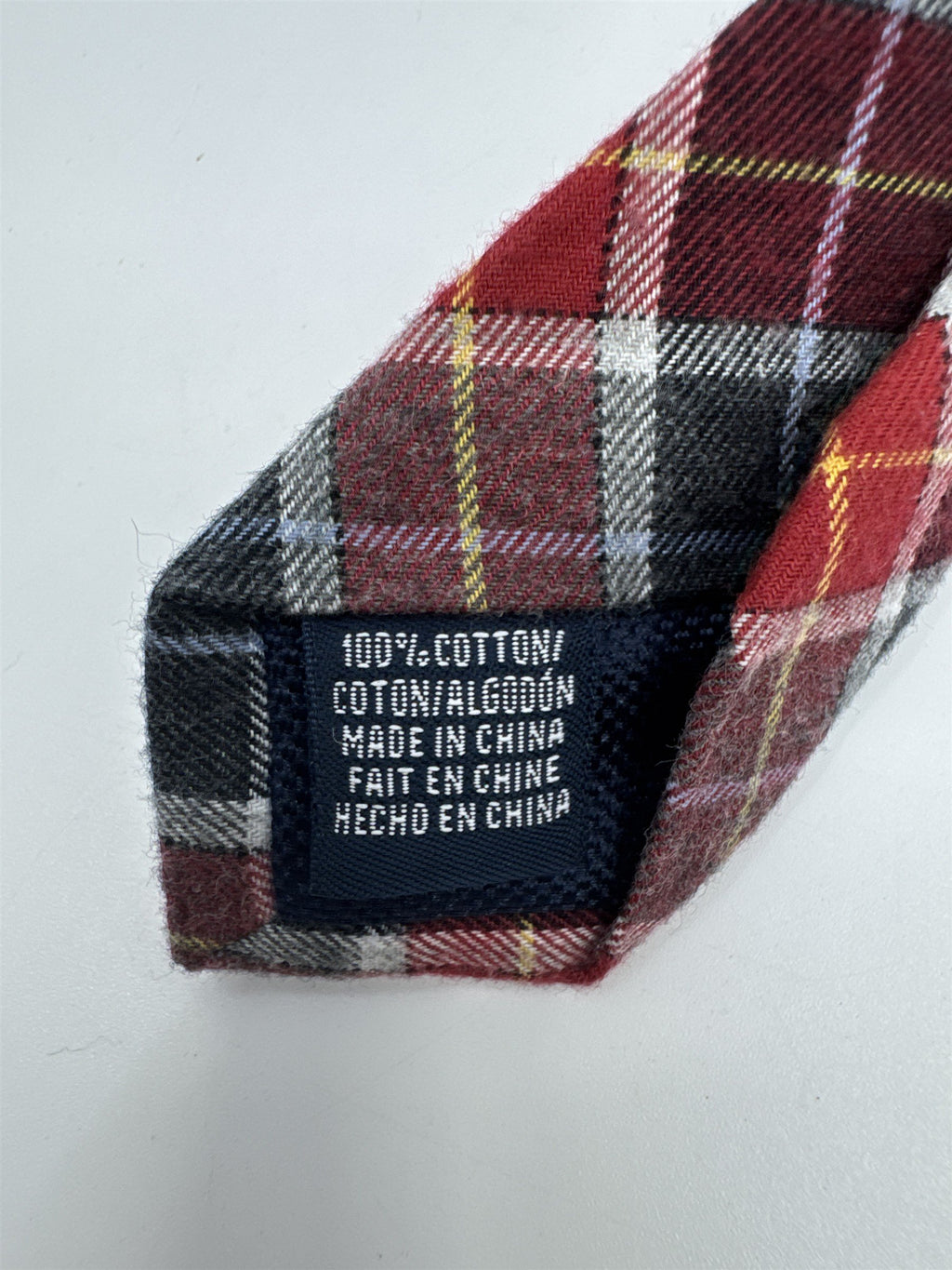 Nautica Red, Blue And Yellow Plaid Men's Neck Tie