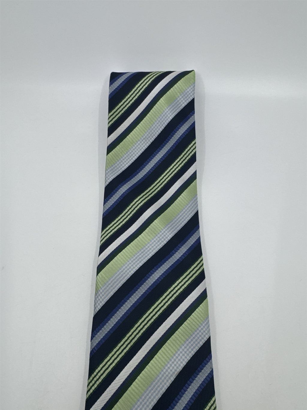 Alexander Julian Colours Green, Blue and Silver Striped Men's Neck Tie