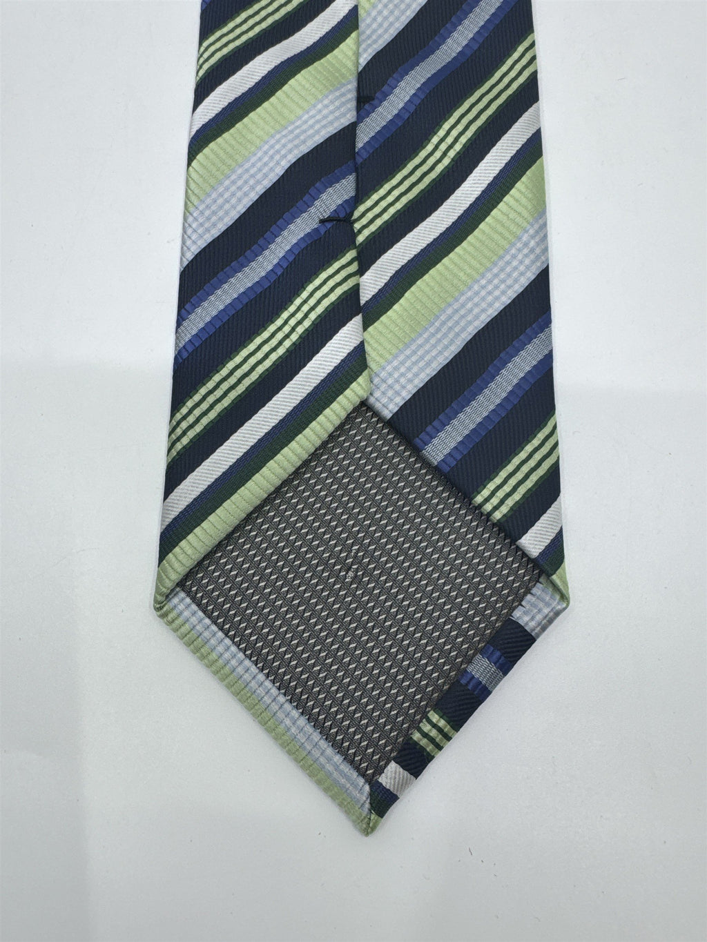 Alexander Julian Colours Green, Blue and Silver Striped Men's Neck Tie