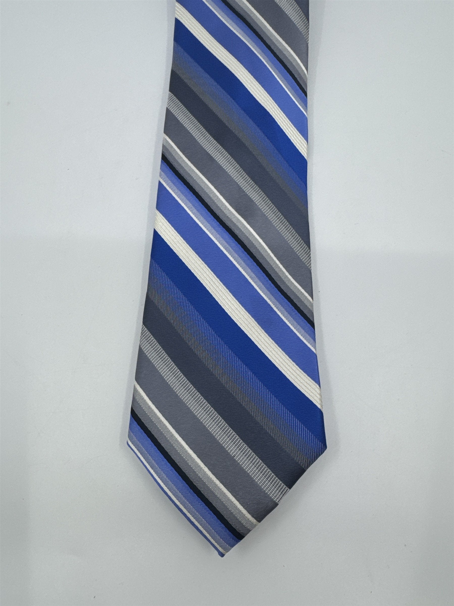 Van Heusen Blue, White And Grey Men's Neck Tie
