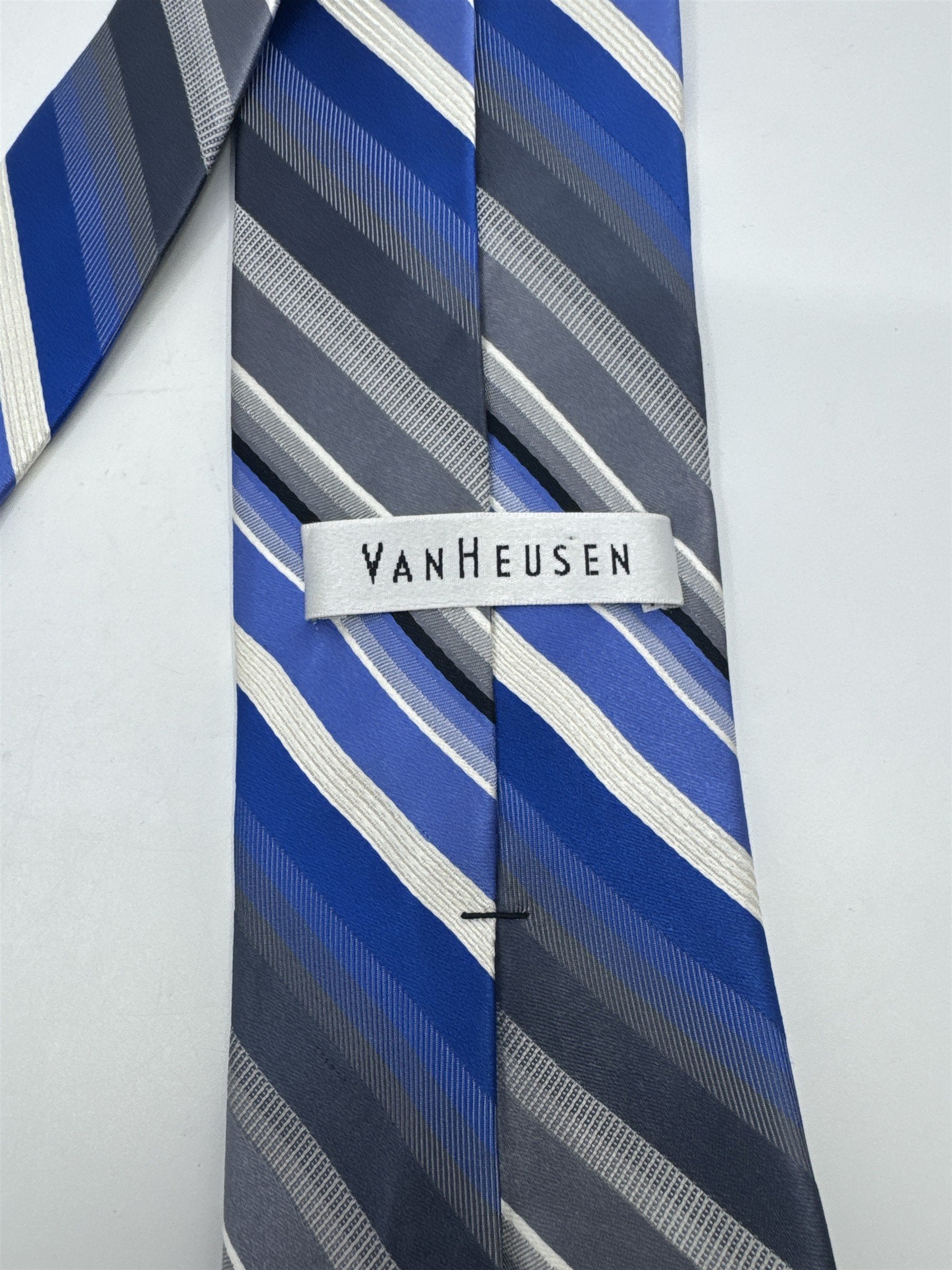 Van Heusen Blue, White And Grey Men's Neck Tie