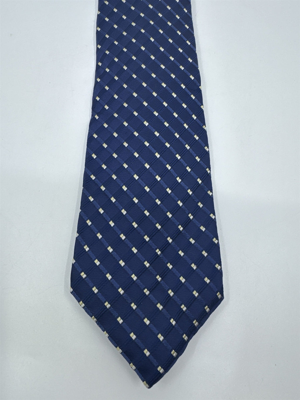 Tommy Hilfiger Blue Men's Neck Tie W/ White Dots And Stars On Inside