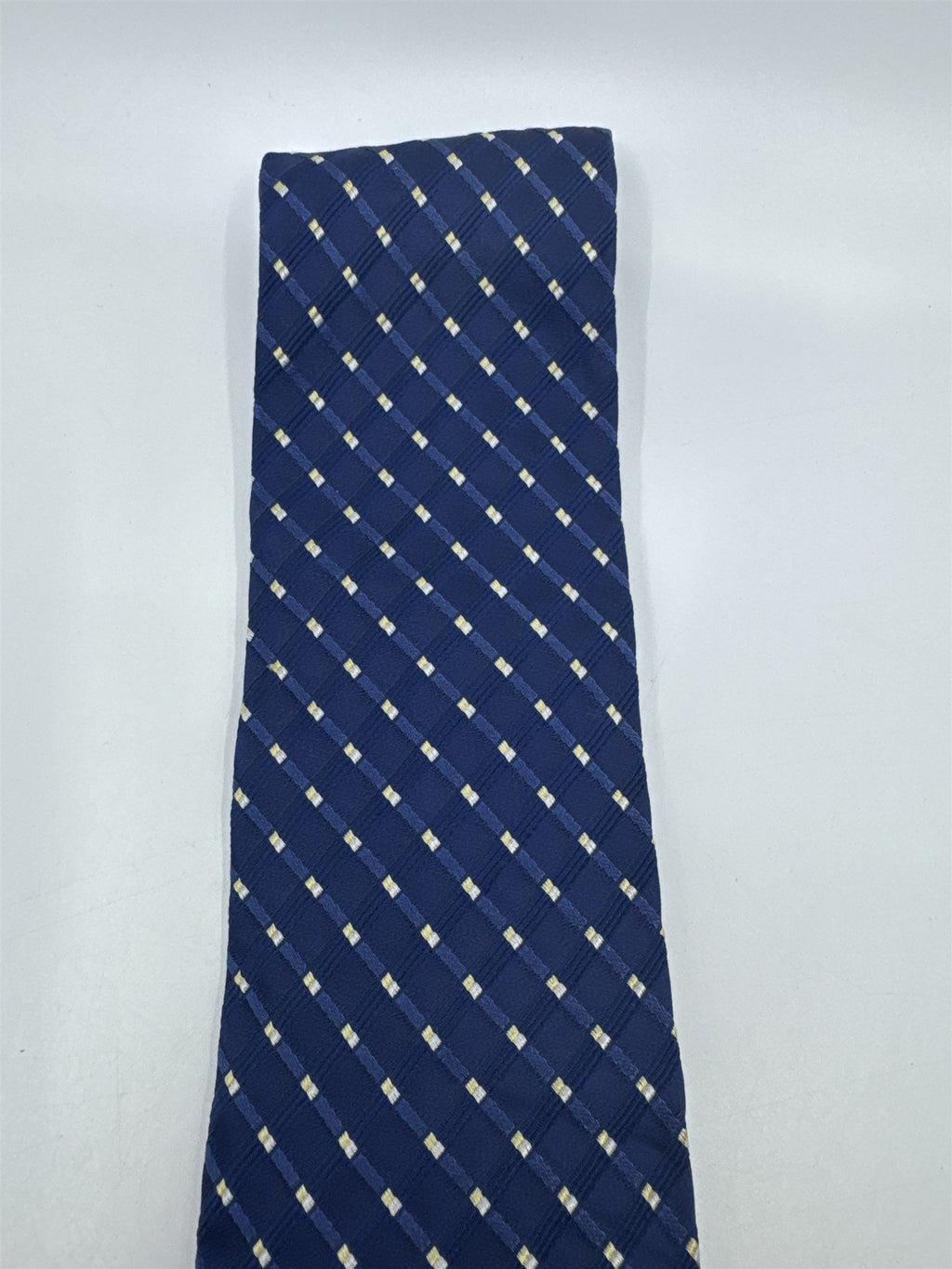 Tommy Hilfiger Blue Men's Neck Tie W/ White Dots And Stars On Inside