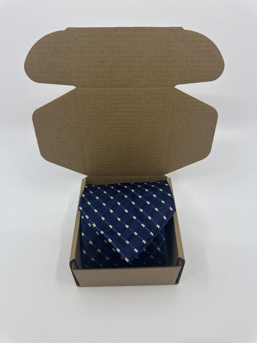 Tommy Hilfiger Blue Men's Neck Tie W/ White Dots And Stars On Inside