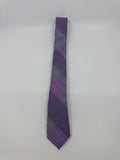 Calvin Klein Purple And Grey Plaid Slim Men's Neck Tie