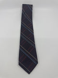 Claiborne Maroon, Gold And Grey Plaid Men's Neck Tie