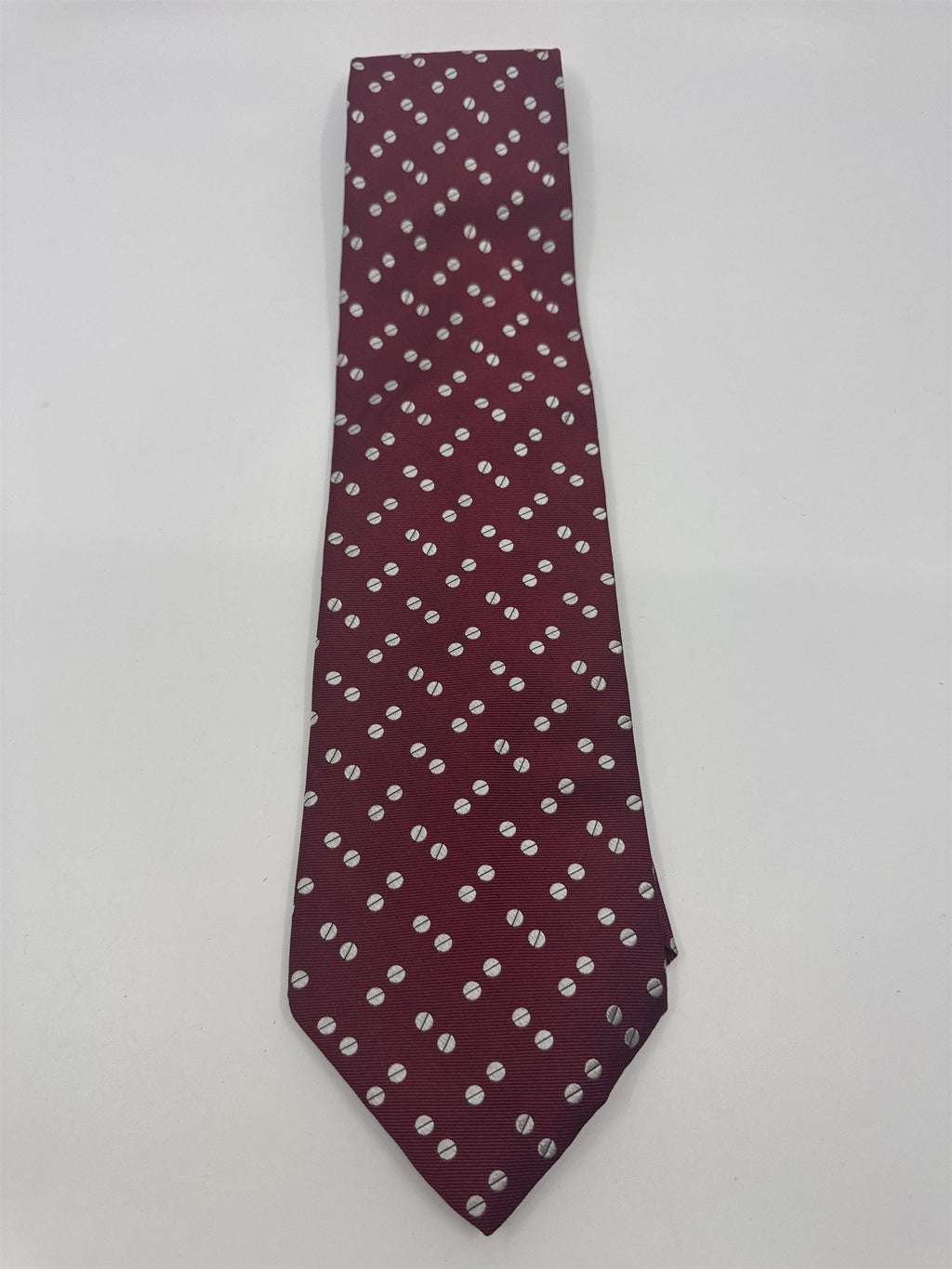 Red Grant Thomas Dot/Circle Pattern Men's Neck Tie