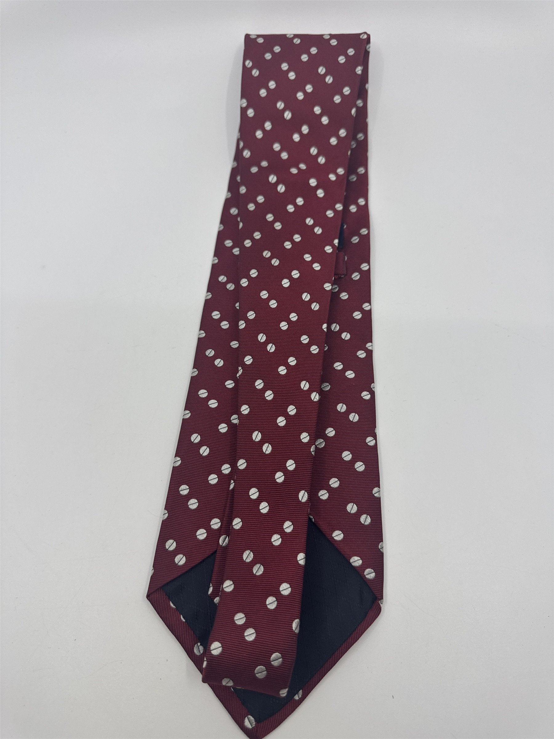 Red Grant Thomas Dot/Circle Pattern Men's Neck Tie