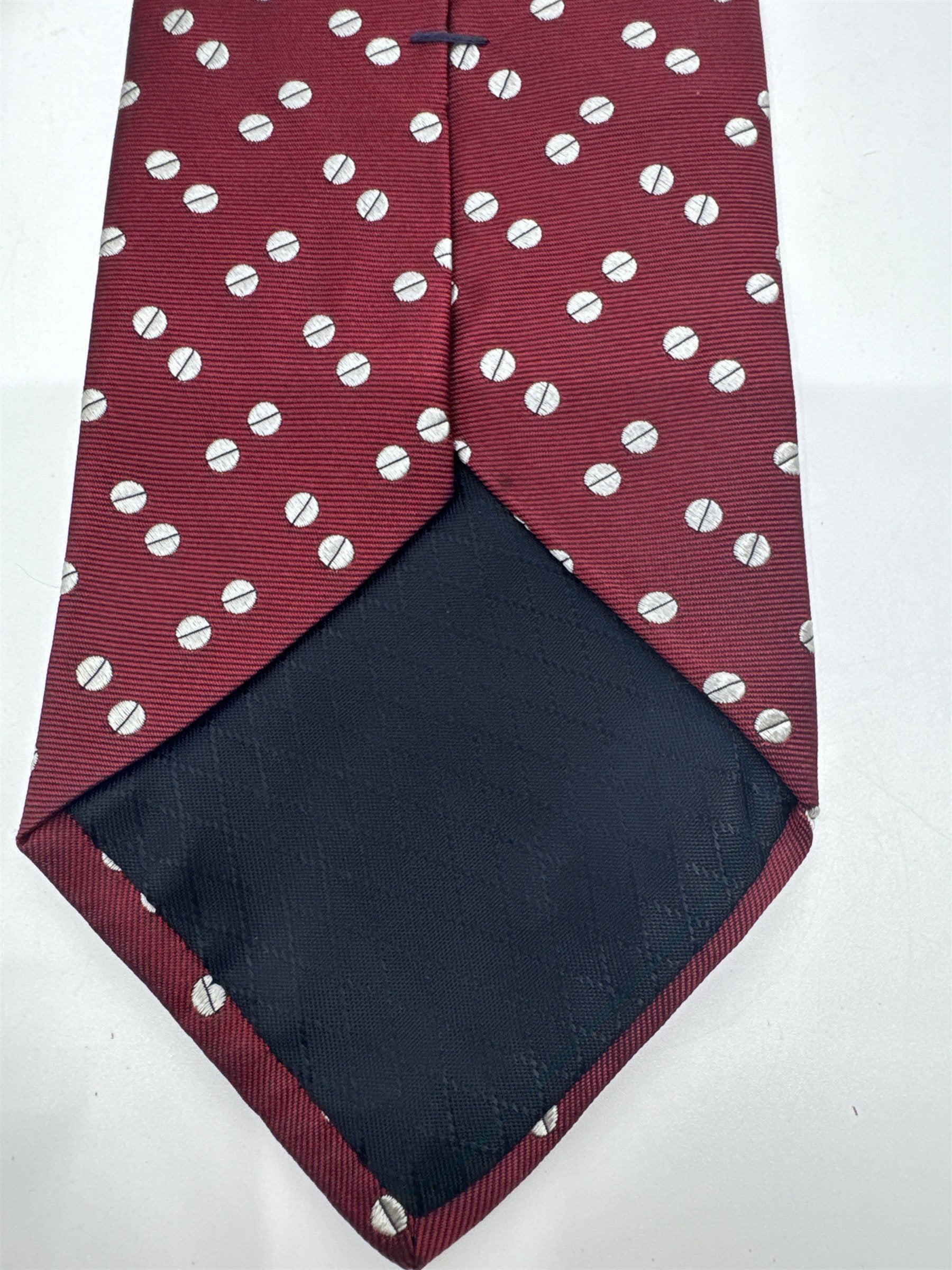 Red Grant Thomas Dot/Circle Pattern Men's Neck Tie