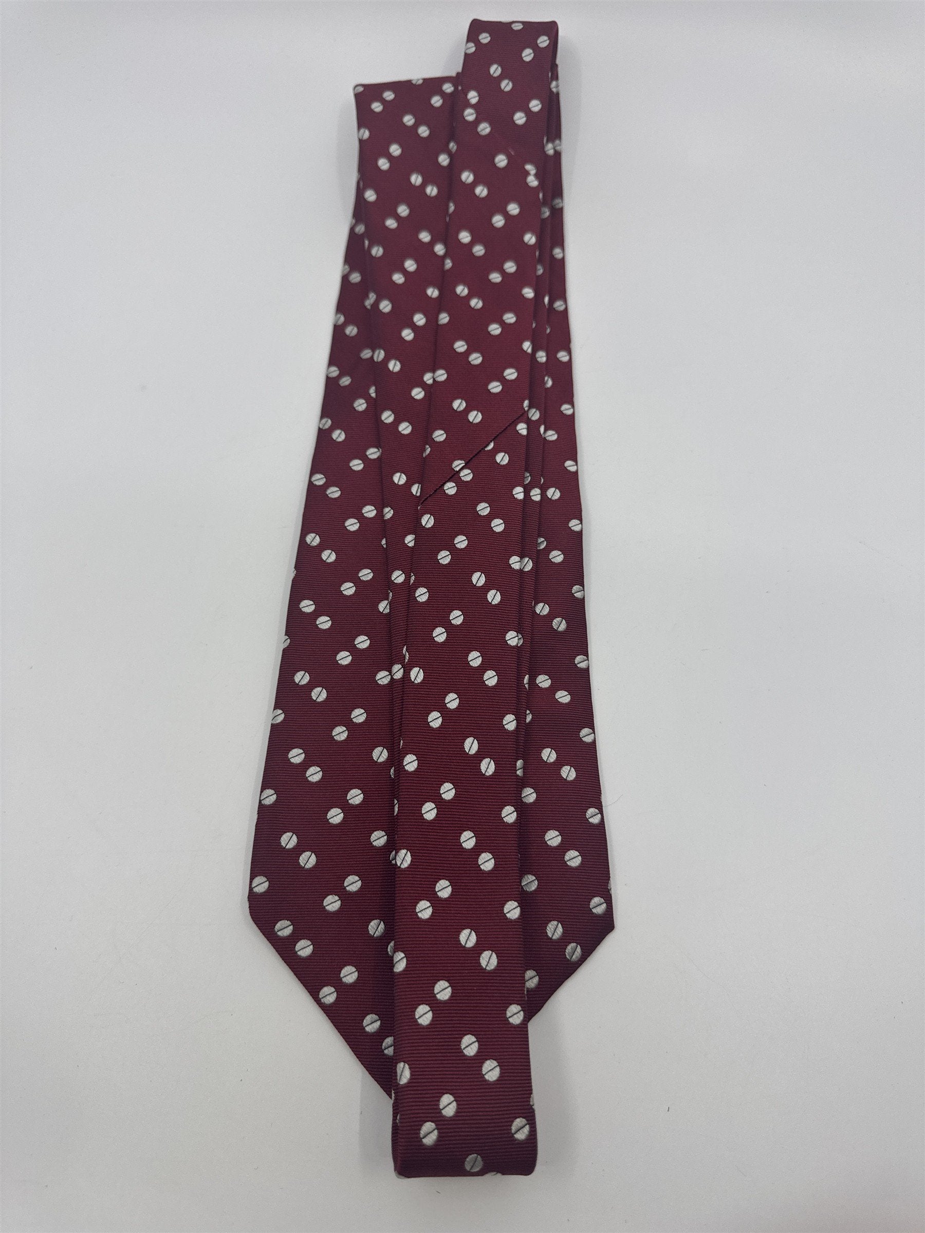 Red Grant Thomas Dot/Circle Pattern Men's Neck Tie