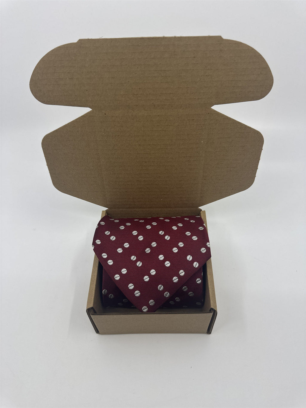 Red Grant Thomas Dot/Circle Pattern Men's Neck Tie
