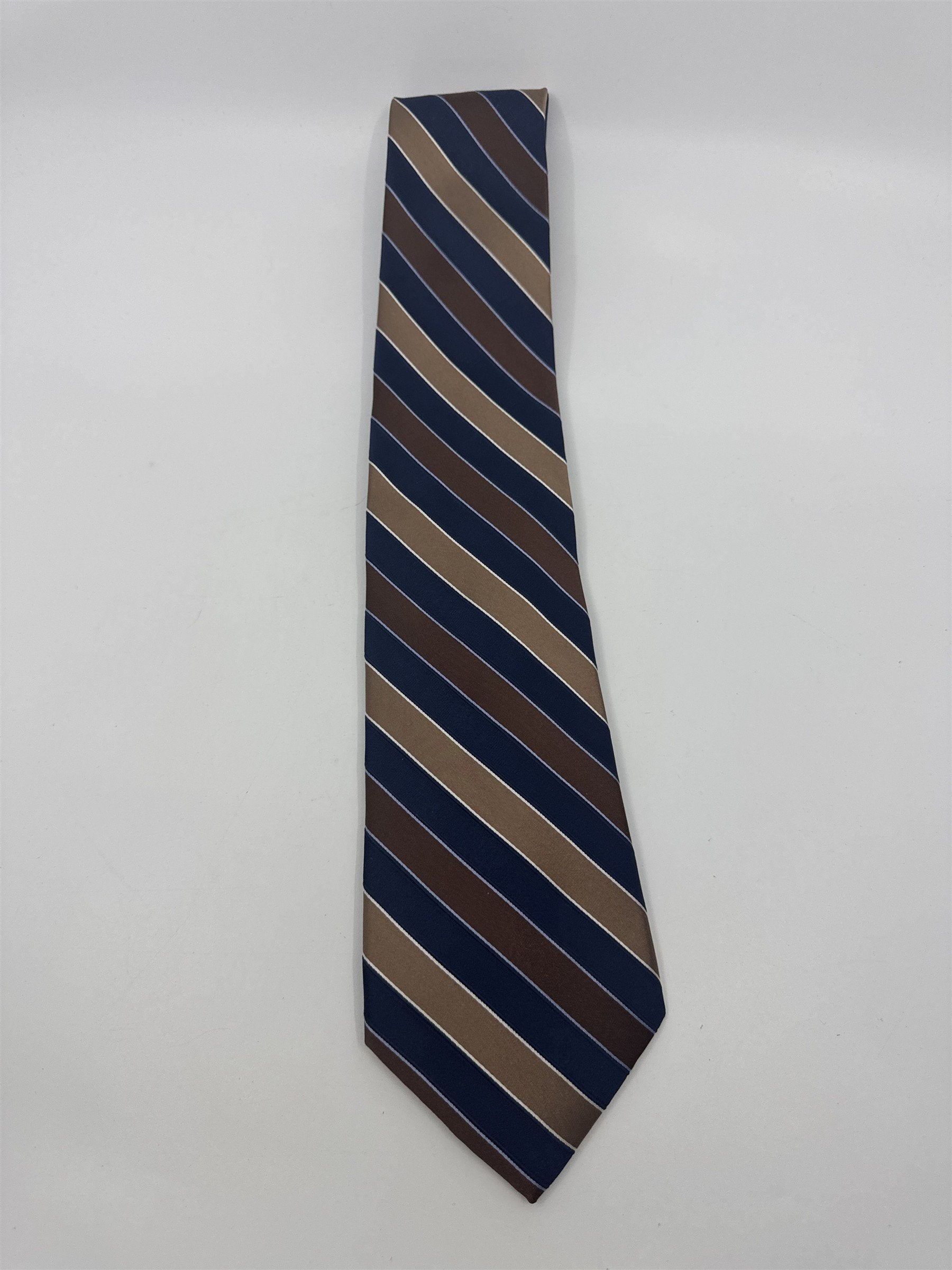 Jones New York Brown And Blue Striped Men's Neck Tie