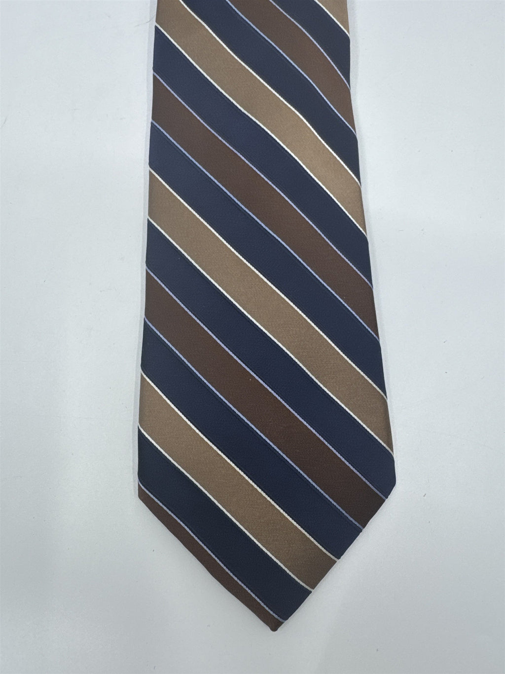 Jones New York Brown And Blue Striped Men's Neck Tie