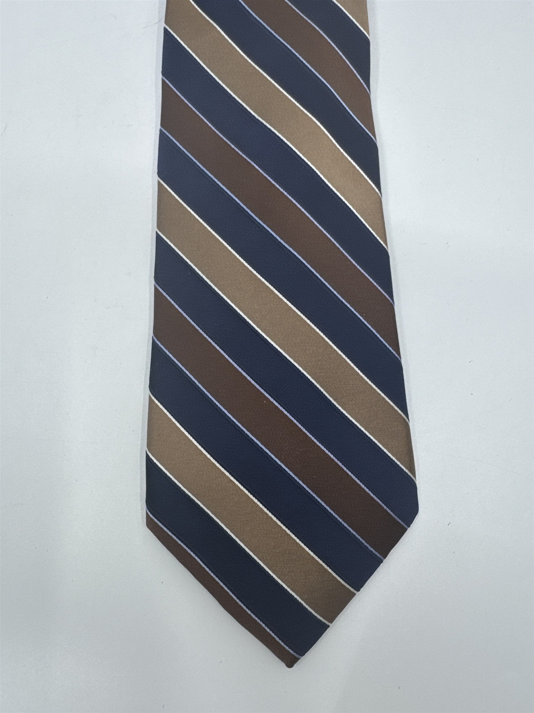 Jones New York Brown And Blue Striped Men's Neck Tie