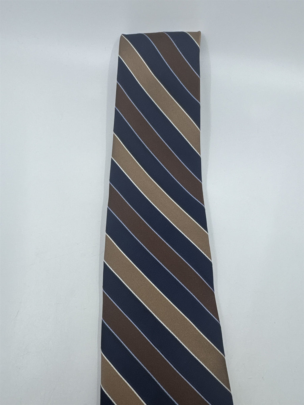 Jones New York Brown And Blue Striped Men's Neck Tie