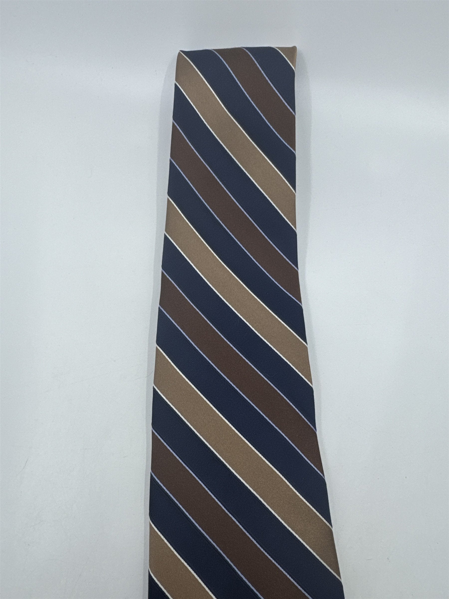 Jones New York Brown And Blue Striped Men's Neck Tie