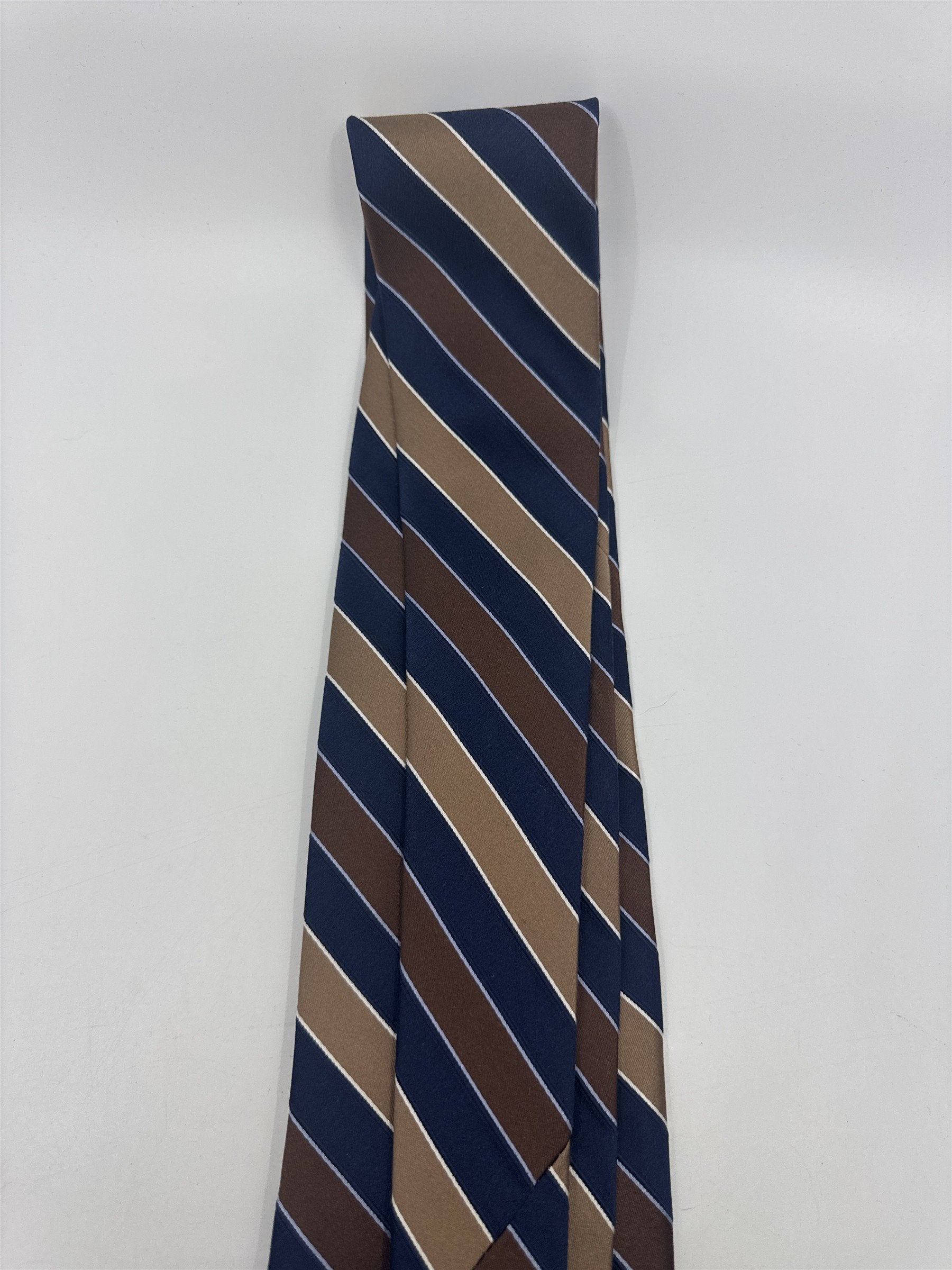 Jones New York Brown And Blue Striped Men's Neck Tie