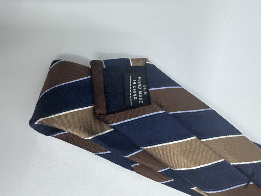 Jones New York Brown And Blue Striped Men's Neck Tie