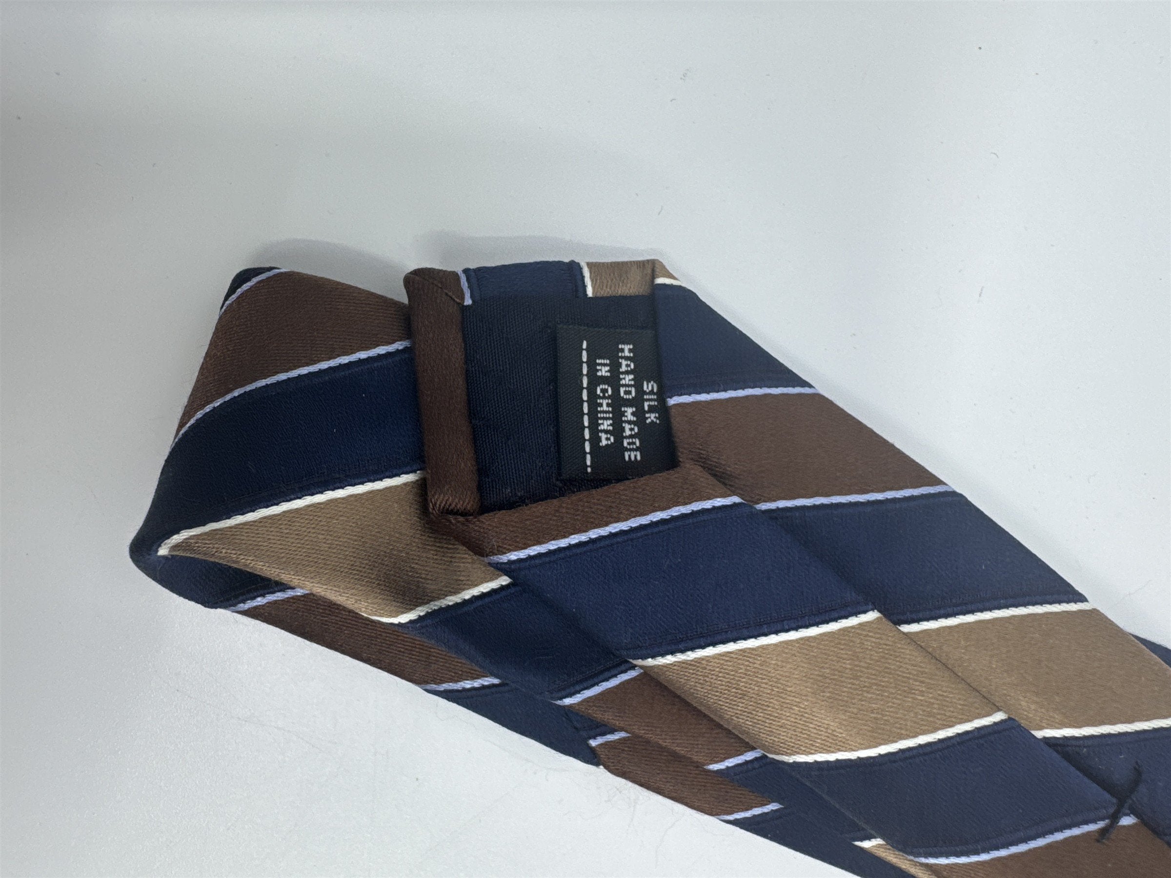 Jones New York Brown And Blue Striped Men's Neck Tie