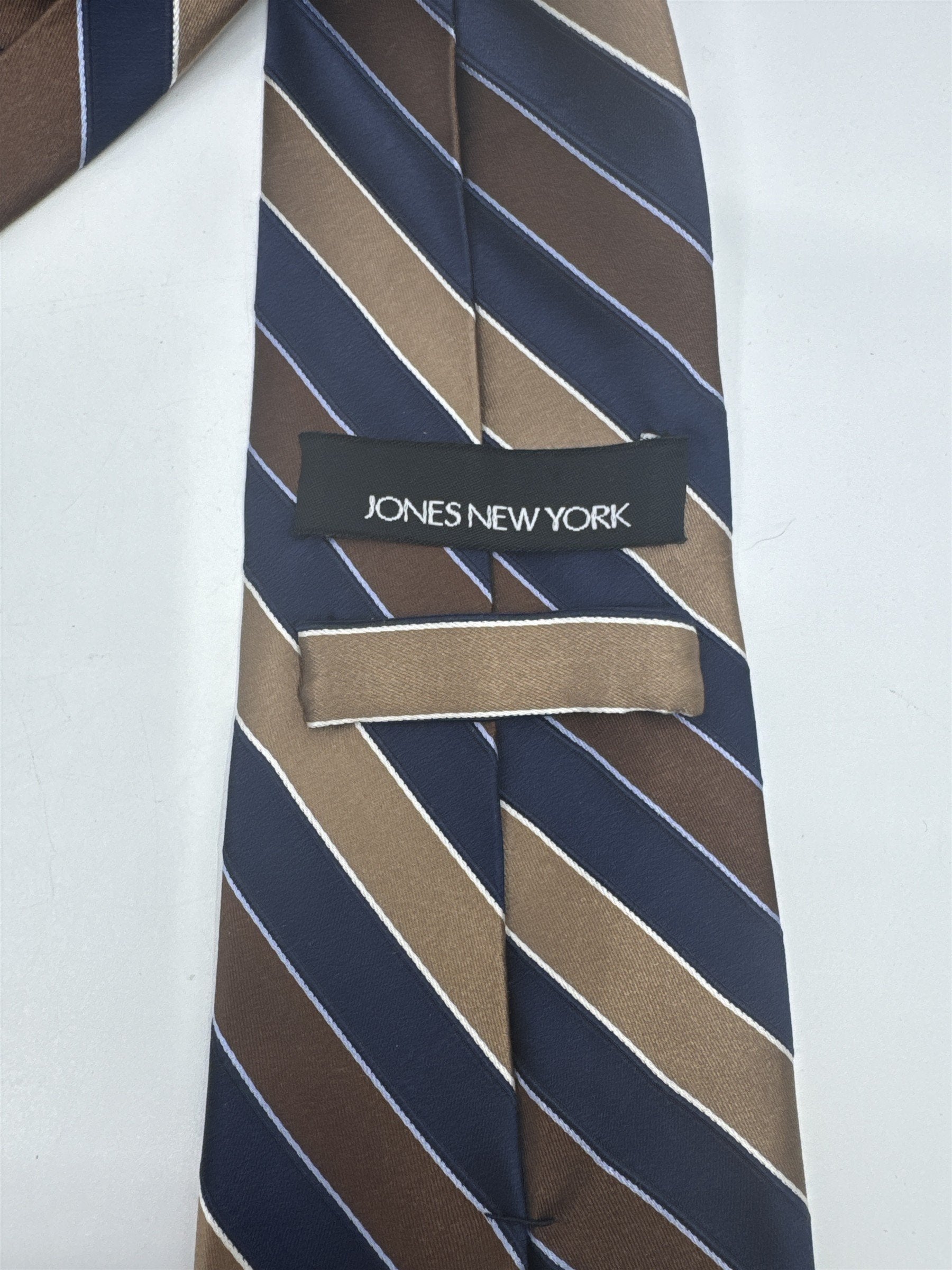 Jones New York Brown And Blue Striped Men's Neck Tie