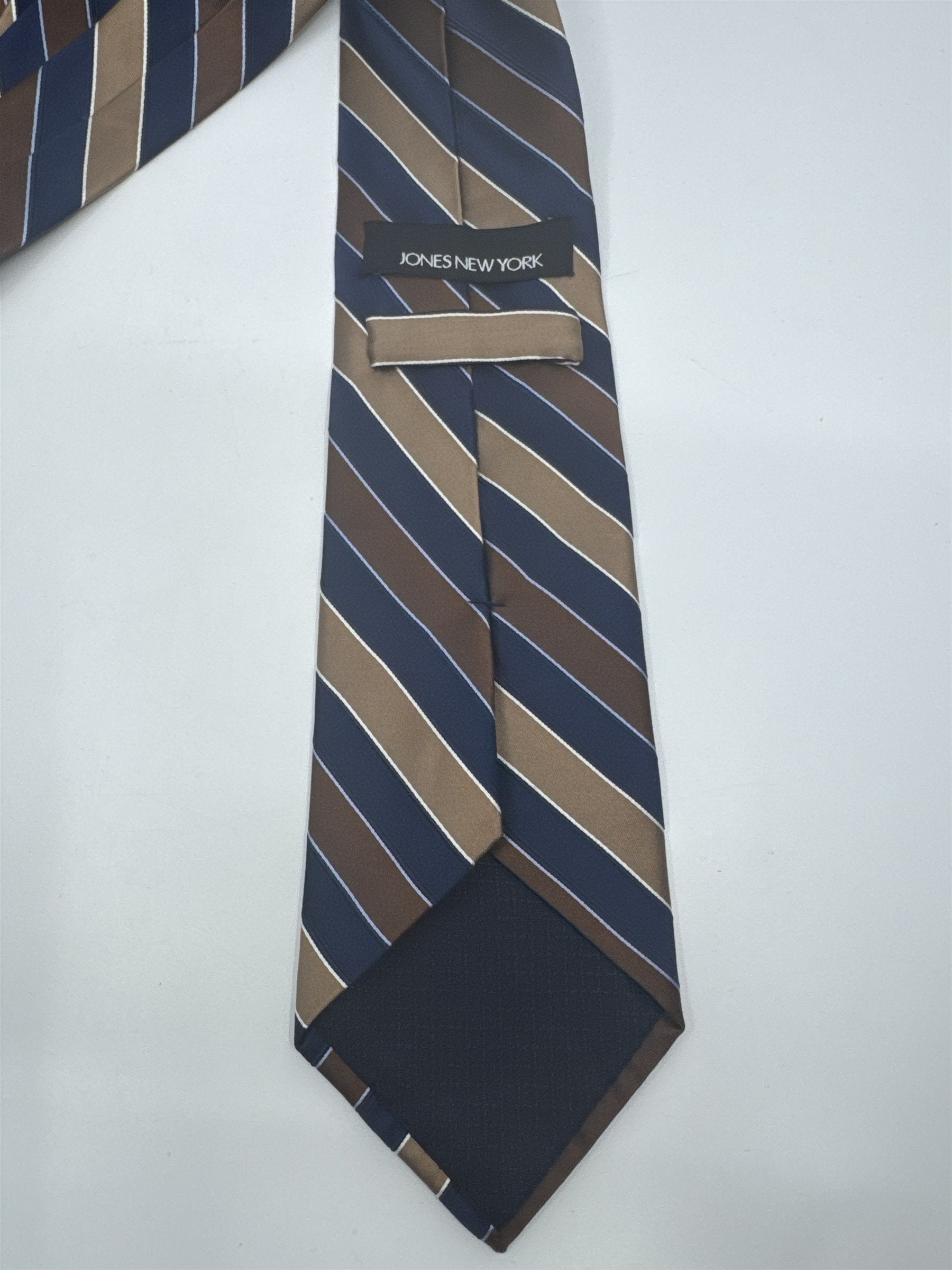 Jones New York Brown And Blue Striped Men's Neck Tie