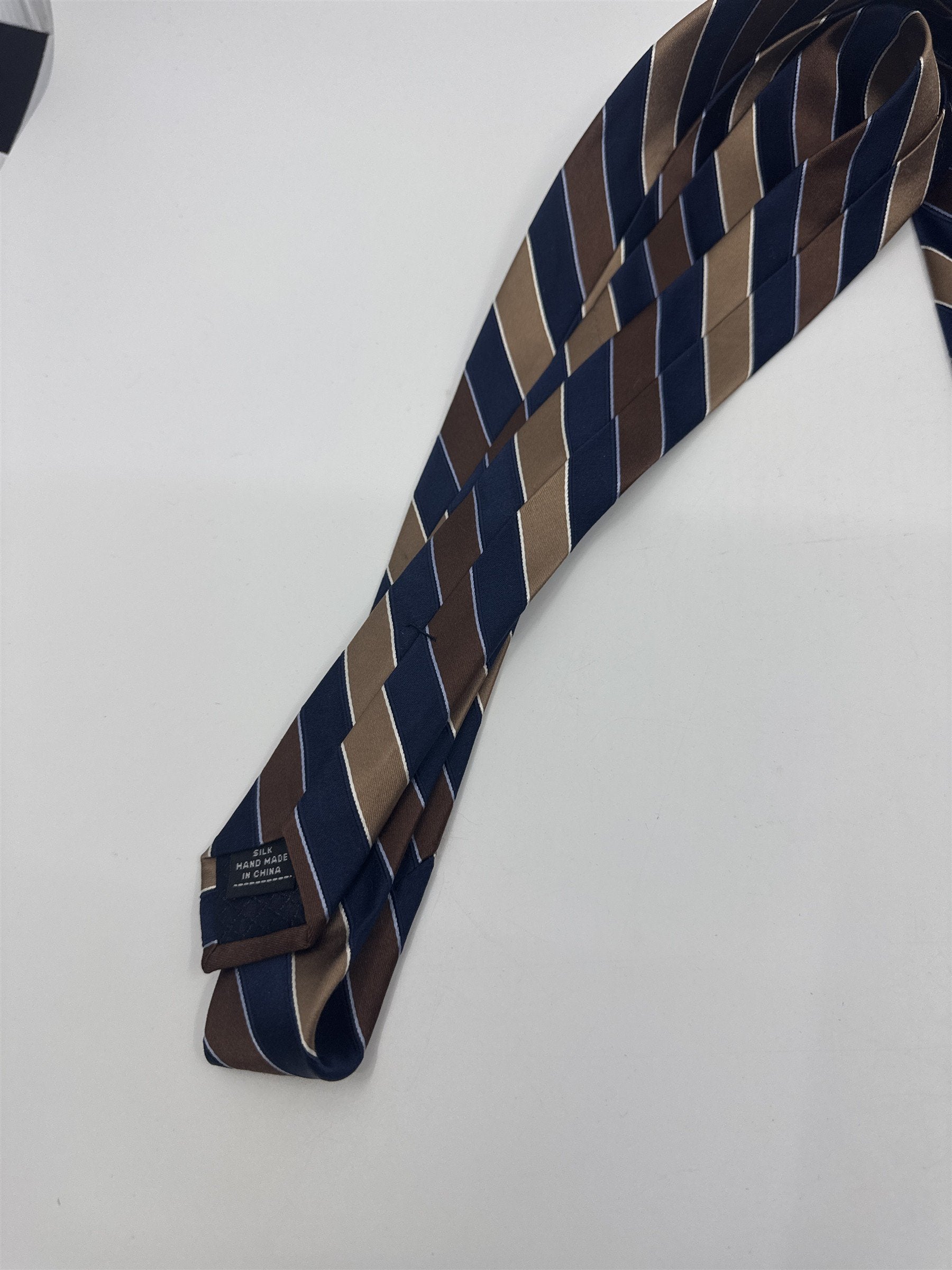 Jones New York Brown And Blue Striped Men's Neck Tie