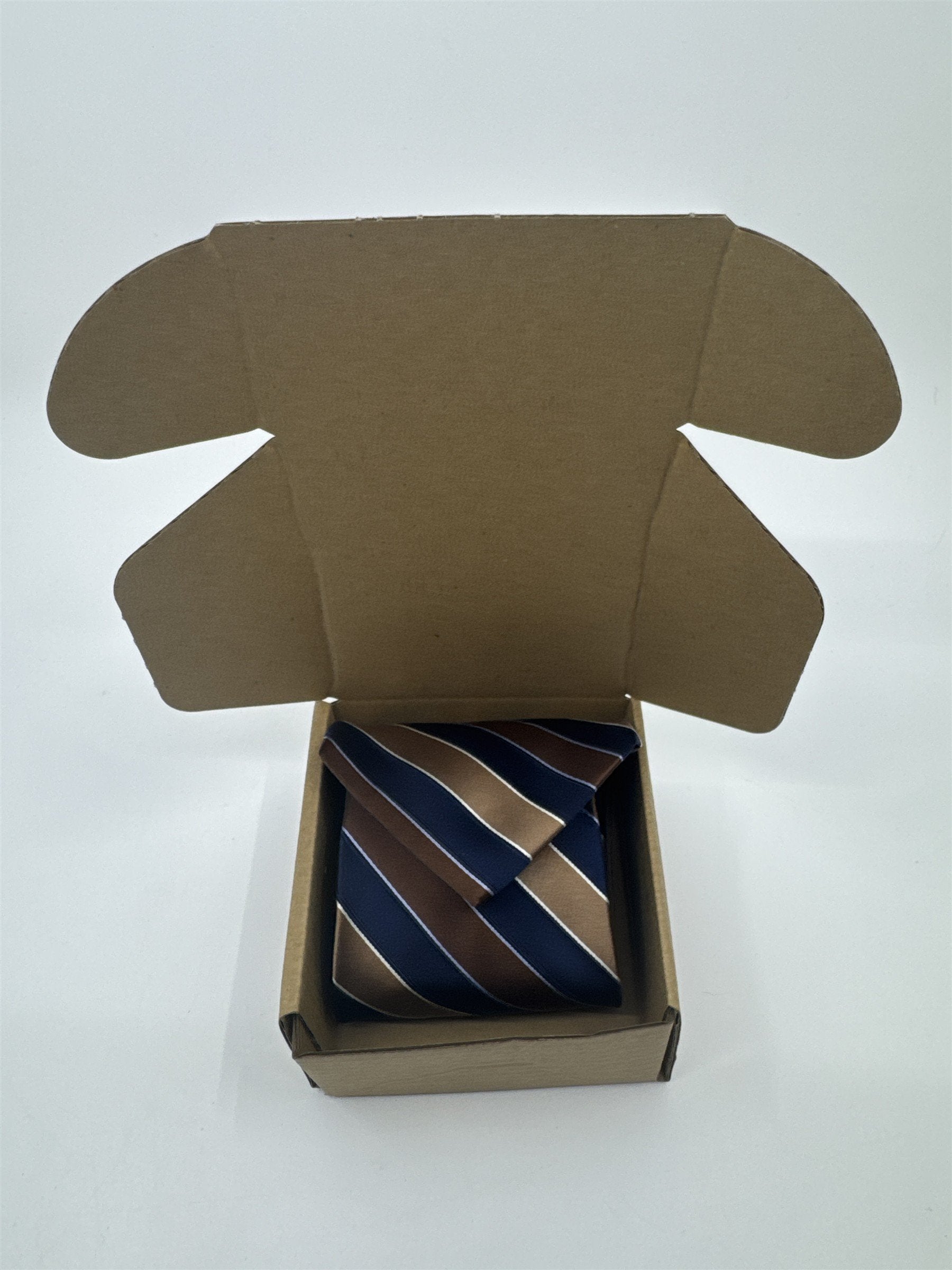 Jones New York Brown And Blue Striped Men's Neck Tie