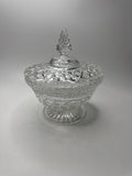 Vintage Anchor Hocking Wexford Covered Pedestal Candy Dish