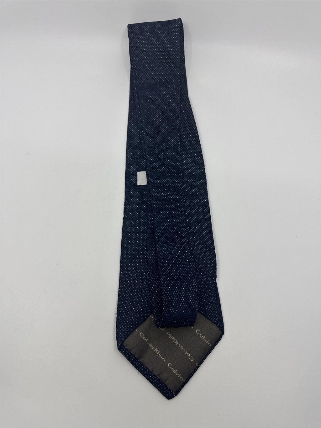 Calvin Klein Blue Men's Neck Tie W/ White Dots