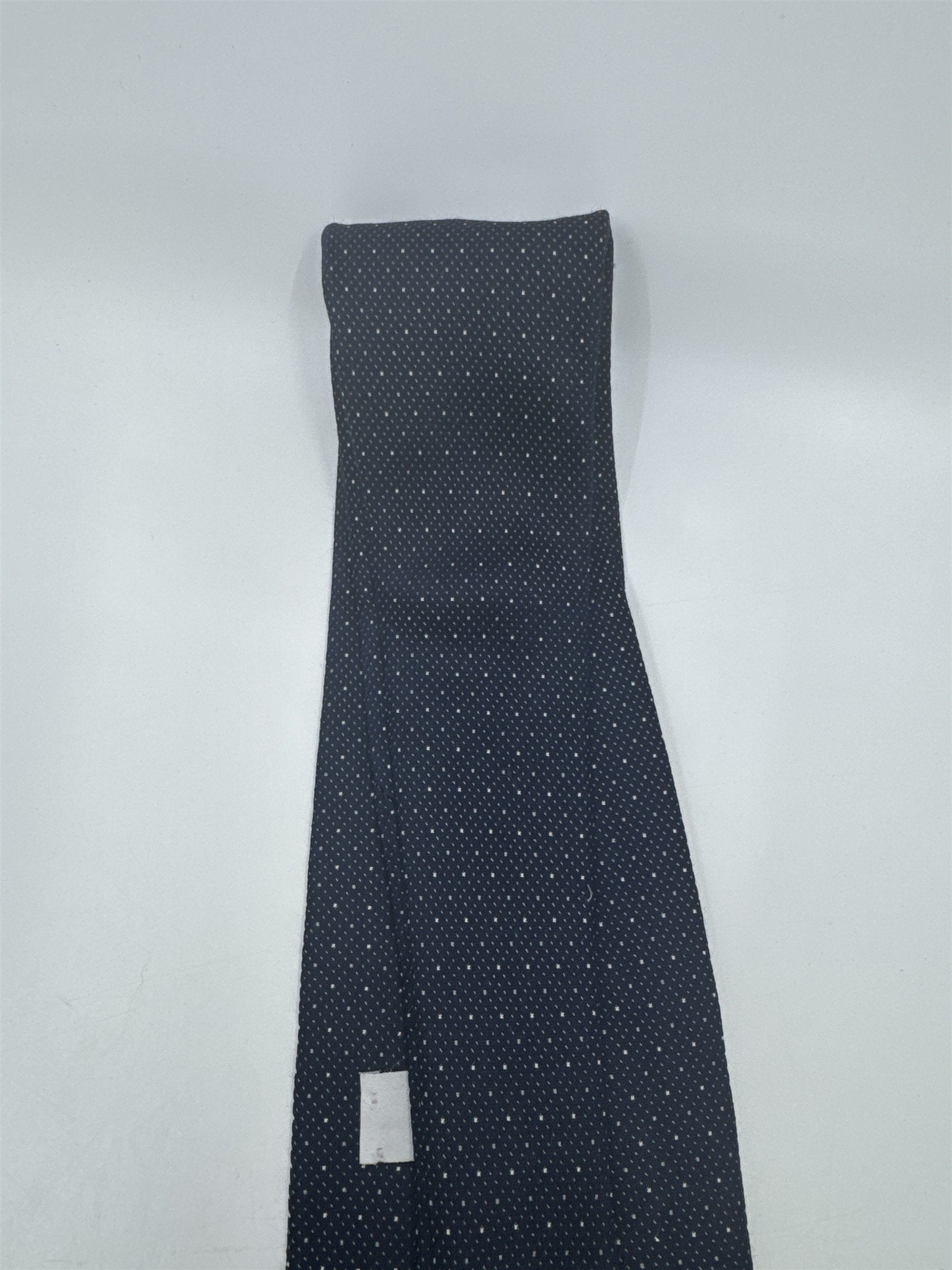 Calvin Klein Blue Men's Neck Tie W/ White Dots