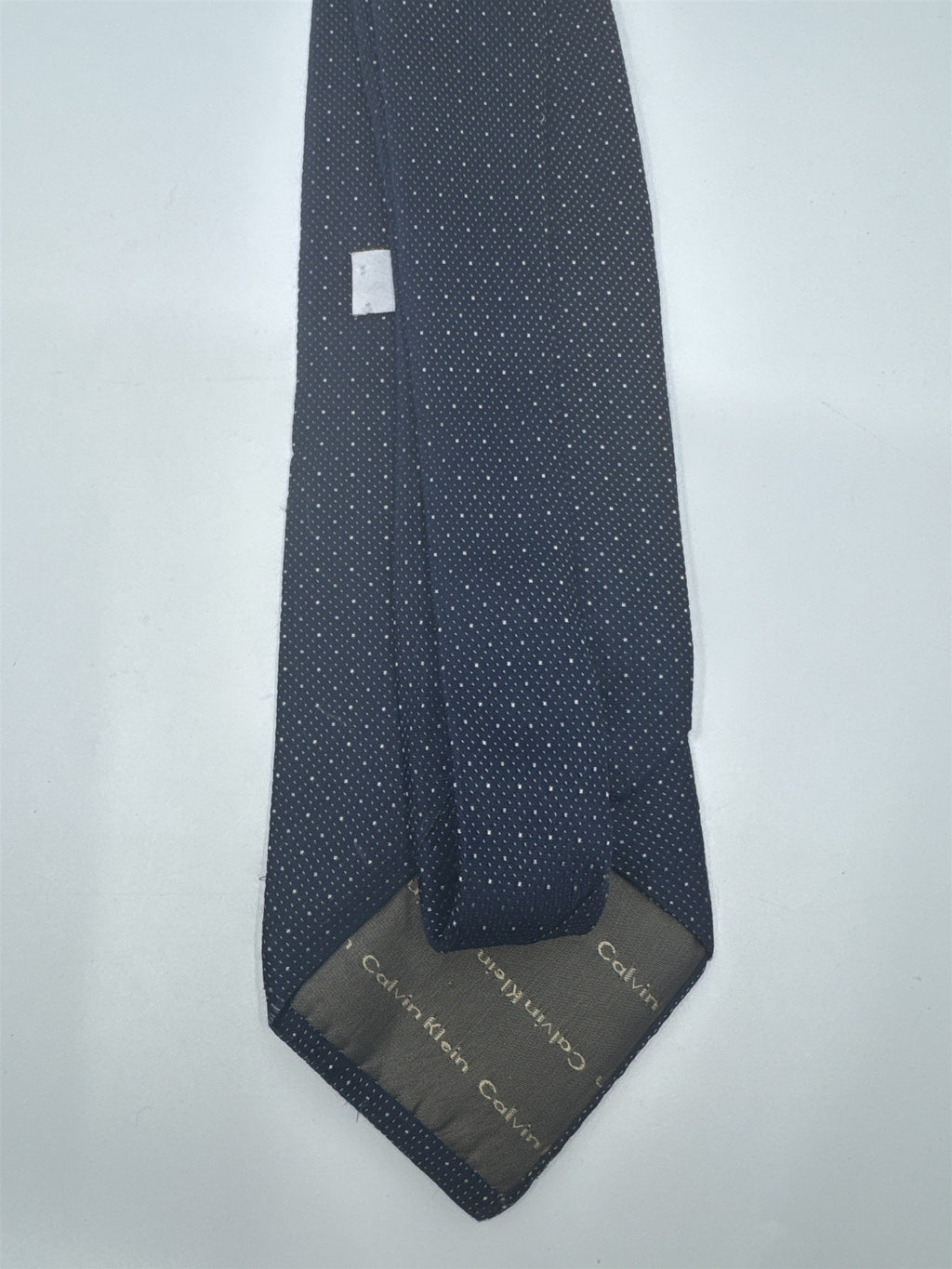 Calvin Klein Blue Men's Neck Tie W/ White Dots