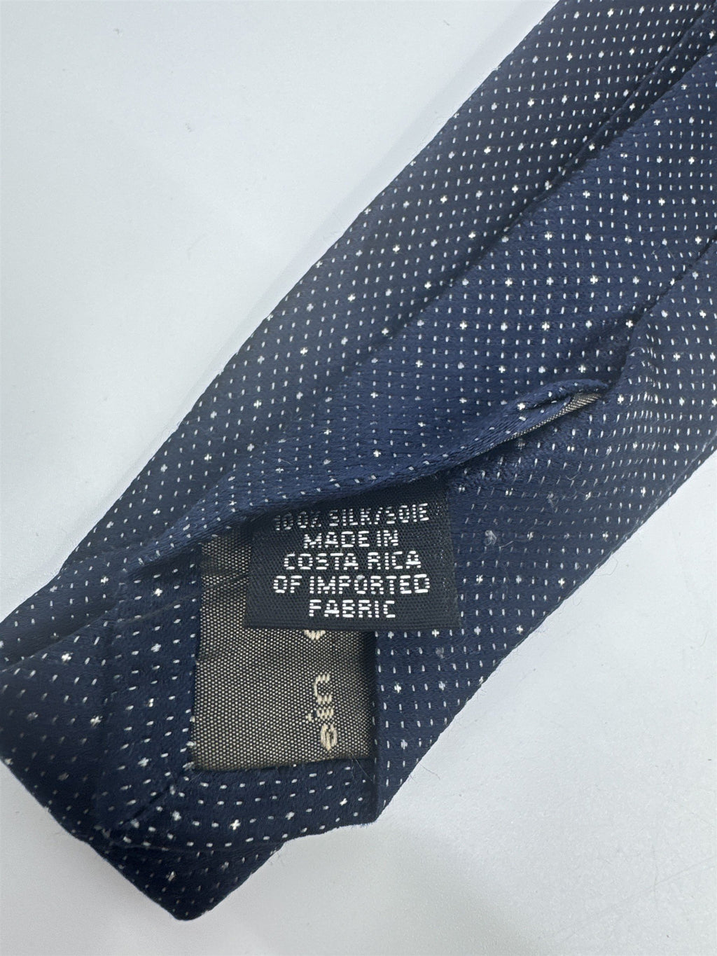 Calvin Klein Blue Men's Neck Tie W/ White Dots