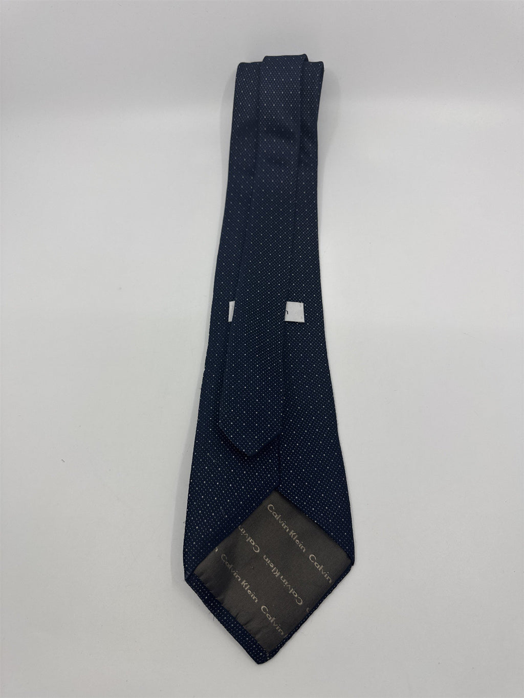 Calvin Klein Blue Men's Neck Tie W/ White Dots
