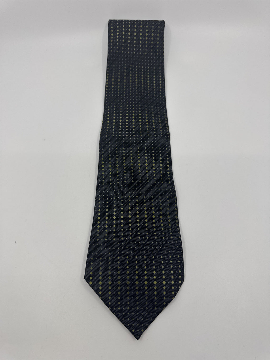 J. Ferrar Black Men's Neck Tie W/ Yellow/Gold Dots