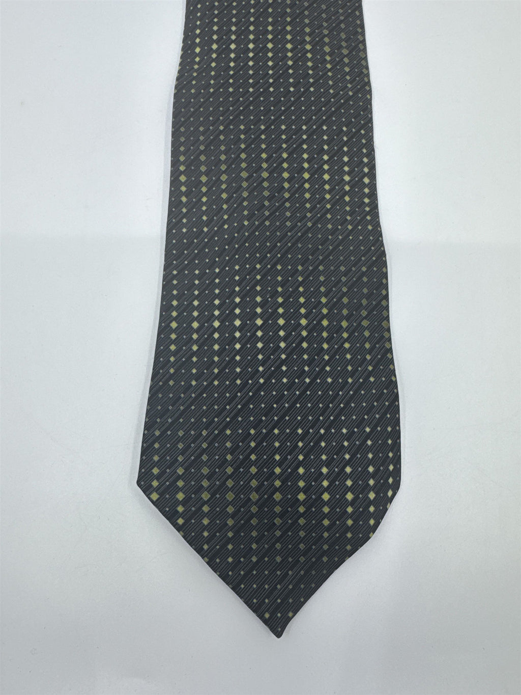 J. Ferrar Black Men's Neck Tie W/ Yellow/Gold Dots