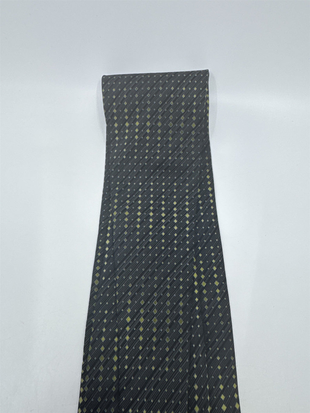 J. Ferrar Black Men's Neck Tie W/ Yellow/Gold Dots