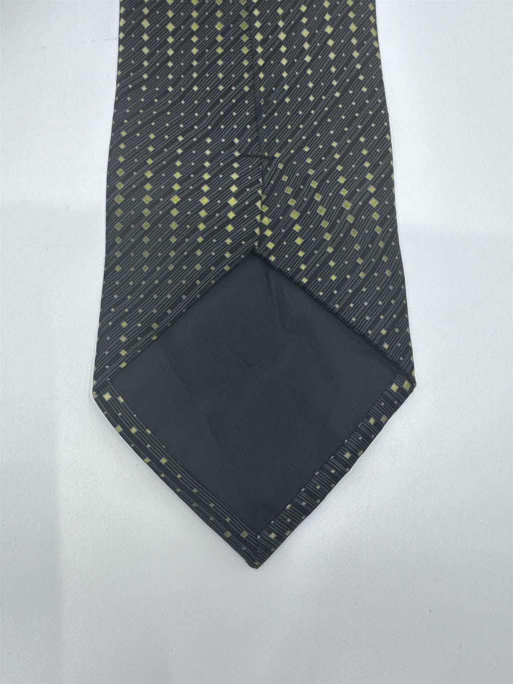 J. Ferrar Black Men's Neck Tie W/ Yellow/Gold Dots
