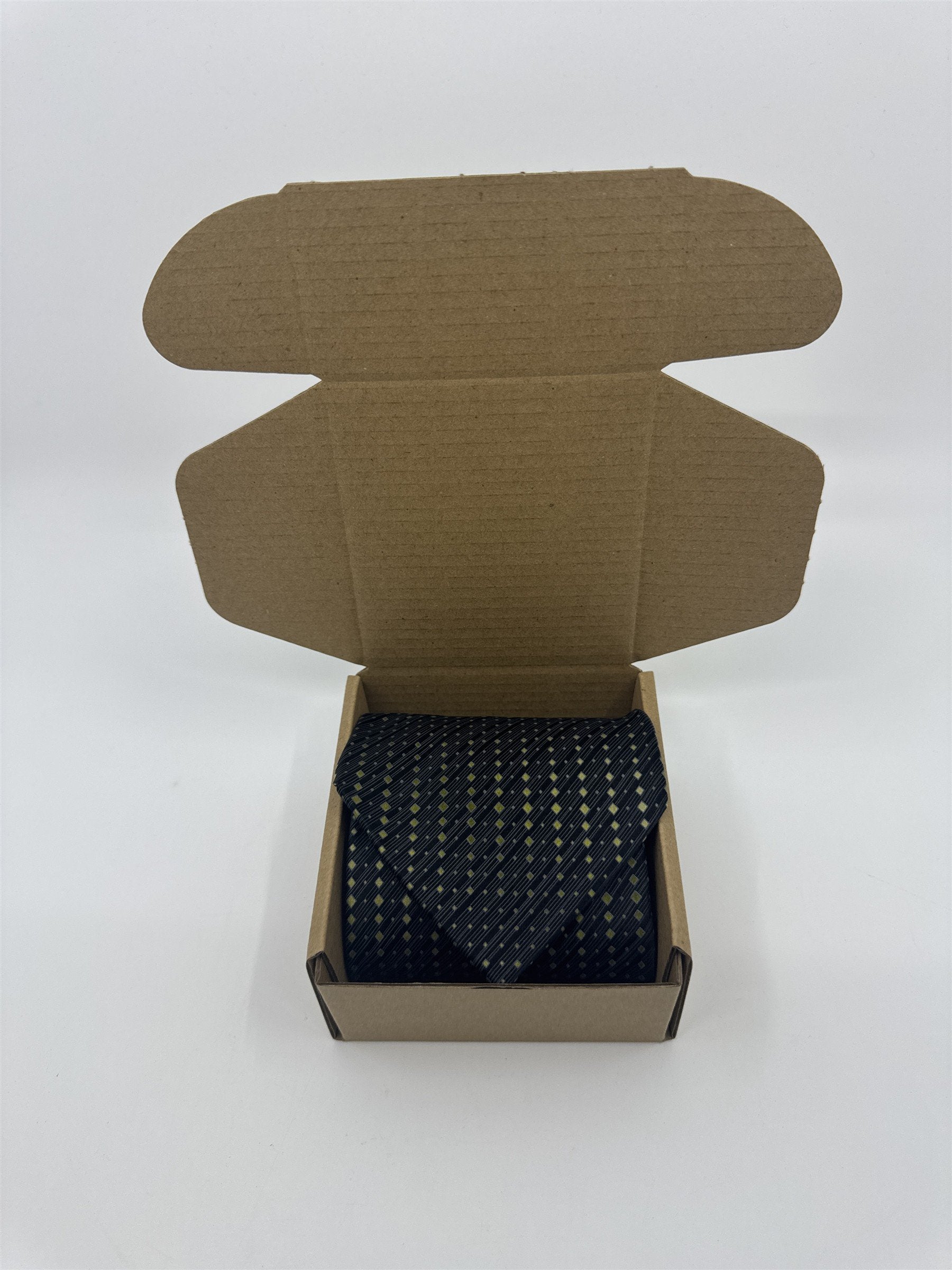J. Ferrar Black Men's Neck Tie W/ Yellow/Gold Dots