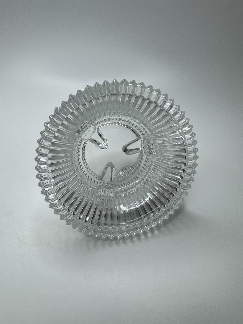 Vintage Crystal Hurricane Candle Stick Holder Lamp Base (BASE ONLY) EUC MCM